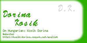 dorina kosik business card
